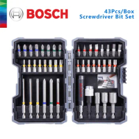 BOSCH 43 Piece Screwdriver Bit Set Mixed Tool Box Professional Universal Holder Magnetic Drill Bit Screw Power Tool Accessories