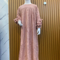 Hanin Shidqia Dress Nazifa Bahan Rayon bolong Usia 4-12 Tahun