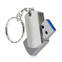 1/2TB Rotatable USB3.0 Flash Drive Metal Waterproof U Disk Mini Portable SSD Hard Drive With Key Ring For Laptop