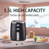 5.5L Multifunctional Electric Air Fryer Without Oil 1500W Air Deep Fryer Oil free Convection Oven Chicken Fryer French Fries