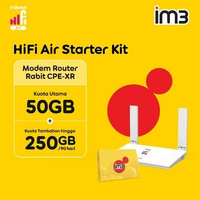 Indosat HiFi Air : Modem Rabit CPE-XR + SIM Card IM3 50GB + 250GB