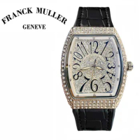 FRANCK MULLER Top Luxury Women's Watch Classic Rhinestone Inlay Quartz Women Wristwatch High-end Boutique Fashion Ladies Watches