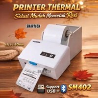 SMARTCOM - Printer Thermal 80mm support Bluetooth USB Printer Resi Alamat Struk Resi utama jaya 80MM