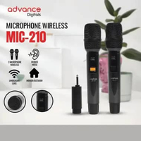Advance MIC210 Double Mic Wireless Recharger untuk Souncard atau Speaker Garansi Resmi 1 Tahun
