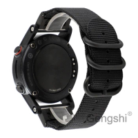 Gengshi 26MM Quick Nylon Easy fit Wrist Watchband Strap for Garmin Fenix 5X ,5X Plus ,Fenix 3, fenix3 Hr ,Descent Mk1