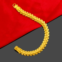 霸氣神龍手鏈送男友禮物個性潮磨砂越南仿真24K999黃金沙金首飾品