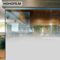 HOHOFILM Multi-size Window Film Semi-Privacy White Dot Glass Sticker Adhesive Film Shield One Way Gradient home decor Roll