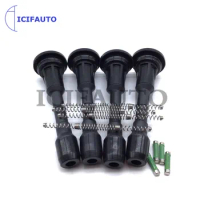 4 X Ignition Coil Repair Rubber Boot with Spring For Infiniti Q50 Nissan 350Z Maxima Murano Pathfinder Quest 3.5L 22448-JA11C