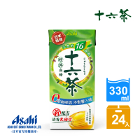 ASAHI 朝日 十六茶 零咖啡因複方茶330mlx24入/箱(清爽順口、維持身體健康平衡)