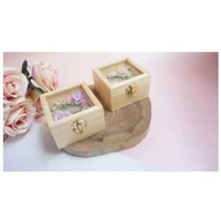KOTAK CINCIN KAYU persegi RUSTIC BAHAN MAHAR SESERAHAN RUSTIC - KOTAK CINCIN Kayu bahan RUSTIC TANPA