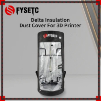 3D Printer Enclosure Blackout Cover Nylon Aluminum Waterproof Dust Cover Protection with LED for Delta Flsun Q5/SR Bigtre Kossel