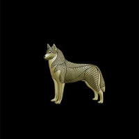 Siberian Husky legend vintage brooches plated silver plated men brooches fashion jewelry hand of king