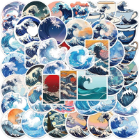 พร้อมส่งJAPAN うきよえUkiyo-e  สติกเกอร์  sticker 50 ชิ้น  สเก็ตบอร์ด DIY