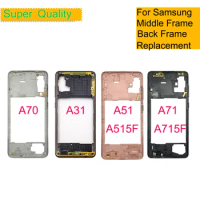 10Pcs/Lot For Samsung Galaxy A31 A51 A515F A71 A715F A70 Housing Middle Frame Bezel Middle Plate Cover With Side Key Replacement