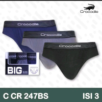 Crocodile BIG SIZE Celana Dalam Pria Katun Crocodile 247BS - Sekotak isi 3pcs