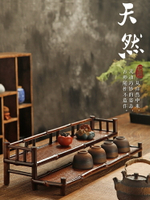 紫竹雙層茶杯架竹制茶具收納展示架家用晾杯架圍欄茶壺架茶道杯托中式茶具 泡茶用品