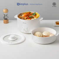 [Live] [ส่งฟรี] Simplus 3L หม้อไฟฟ้าอเนกประสงค์ 1000W กระทะเคลือบเซรามิก ความร้อน 2 ฟรี สก๊อตไบร์ท D