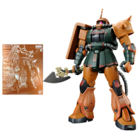 Bandai Gundam Model Kit Anime Figure PB Limited MG 1/100 MS-06FS Zaku 2 Genuine Gunpla Model Action Toy Figure Toys for Children