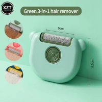 Portable Lint Remover 3 In 1 Pet Hair Remover Brush Manual Lint Roller Sofa Clothes Cleaning Lint Brush Fuzz Fabric Shaver Tool