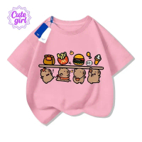 Kids Capybara Children's T shirt New summer styles, cute girl t shirt clothing