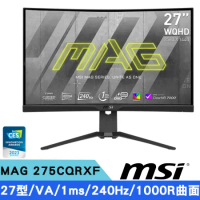 MSI微星 MAG 275CQRXF 27型 2K VA曲面電競螢幕