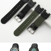 for Gshock Casio Watch Band Sgw100 Nylon Canvas Strap Soft Comfortable Army Green Notch Watch Bracelet Men's Replacement