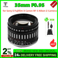 TTArtisan 35mm F0.95 Large Aperture Prime Lens for Sony E Mount Fujifilm X Canon RF-S Nikon Z Camera