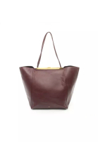 CELINE 二奢 Pre-loved Celine CABAS CLASP BAG Shoulder bag tote bag leather Bordeaux