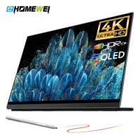 EHOMEWEI Portable Monitor OLED Seires 15.6" 4K 60HZ 100%DCI-P3 G-sensor Touch Monitors For Laptop PC PS5 XBOX