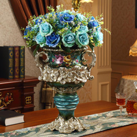 歐式花瓶復古創意客廳家居裝飾品落地大號花瓶插花擺件奢華工藝品