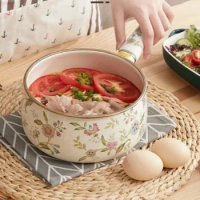 Imported Enamel Pot Household Quality Bucket Baby Food Soup Saucepan Multi-functional Instant Noodle Small Milk Kettle
