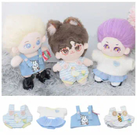 Multicolor Doll Clothes 10cm Cartoon Animal Pattern Mini Camisole Pants Playing House Accessories for 17cm labubu/13cm dog