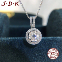 JDK 3 Carat Mozzarella Necklace For Women Pt950 Platinum Zircon Pendant Jewelry