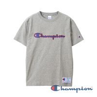【Champion】官方直營-AS刺繡Logo短袖Tee-男(灰色)