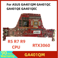 GA401QM motherboard For ASUS ROG Zephyrus G14 GA401QM-HZ160T GA401Q Laptop Motherboard with R9-5900H R7-5800H RTX 3060 Mainboard