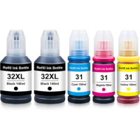 Compatible 31XL 32XL Ink Bottle Replacement for HP 31 and 32XL for HP Smart Tank Plus 7301 7602 7001 6001 5101 551 555 651