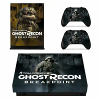 Tom Clancy's Ghost Recon Breakpoint Skin Sticker Decal For Xbox One X Console and 2 Controllers For Xbox One X Skin Sticker
