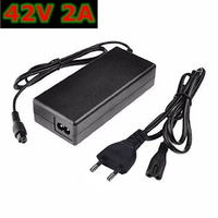 42V 2A Lithium Battery Charger, Fast Power Charging Adapter For 36V 2 Wheel Self Balancing Scooter Hoverboard With Led Indicator