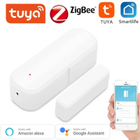 Tuya Zigbee Door Window Sensor Garage Door Detector Security Protection Compatible With Alexa Google Home Smart Life APP