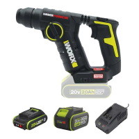 WORX WU380S.5 4.0Ah鋰電x1 2.0Ah鋰電x1 2A充電器x1 20V 20mm無刷鋰電二用電錘 BLACK (V000) 