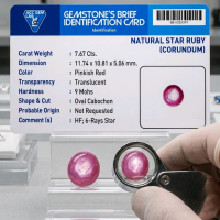 Batu Permata Ruby Star Fatwa Pinkish Red