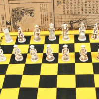 Chess Board Toy Qingbing Chess Pieces Characters Gifts Antique Chess