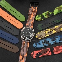Silicone Watch Band for Panerai PAM441 359 Strap 20mm 22mm 24mm 26mm Camouflage Rubber Bracelet Sport Replacement Watch Band