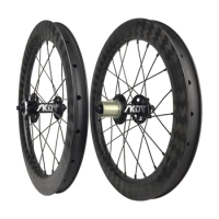 16 Inch Minivelo Bike Wheels Carbon Disc Brake Clincher 9/10/11 Speed Folding Bike Wheels 16" 349 with Hubsmith Hub Sapim Spokes