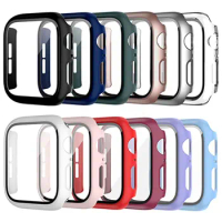 Case For Apple Watch Band 44mm 40mm 42mm 38mm 40 44mm 9 8 7 6 SE 5 4 3 Screen Protector PC Bumper iWatch 45mm 41mm Ultra 2 49mm