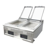 Commercial desktop electric fully automatic dedicated dumpling frying oven for pan frying machine, frying bag boiler