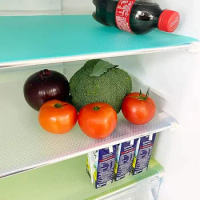4pcs/set Refrigerator Pad Antifouling Refrigerator Liners Washable Mildew Mats Can Be Cut Refrigerator Fridge Mats