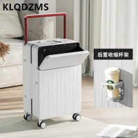 KLQDZMS 20"22"24"26 Inch New Multi-functional Front-opening Boarding Large-capacity Suitcase Carrying Rollers Hand Luggage
