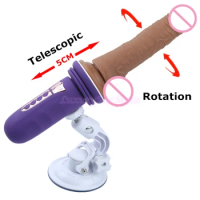 Mini Automatic Sex Machine Telescopic Dildo Rotation Dildo Vibrator for Women Thrusting Dildo Sex Product Erotic Toys in Couple