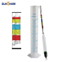 3 Scale Hydrometer Making Triple Scale hydrometer &amp;250ML Graduated Cylinder Testing for beer and wine,home brewing